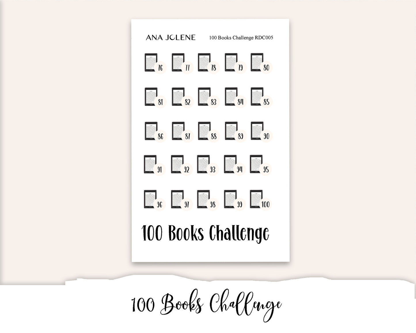 26-100 Books Challenge - A5 Reading Journal