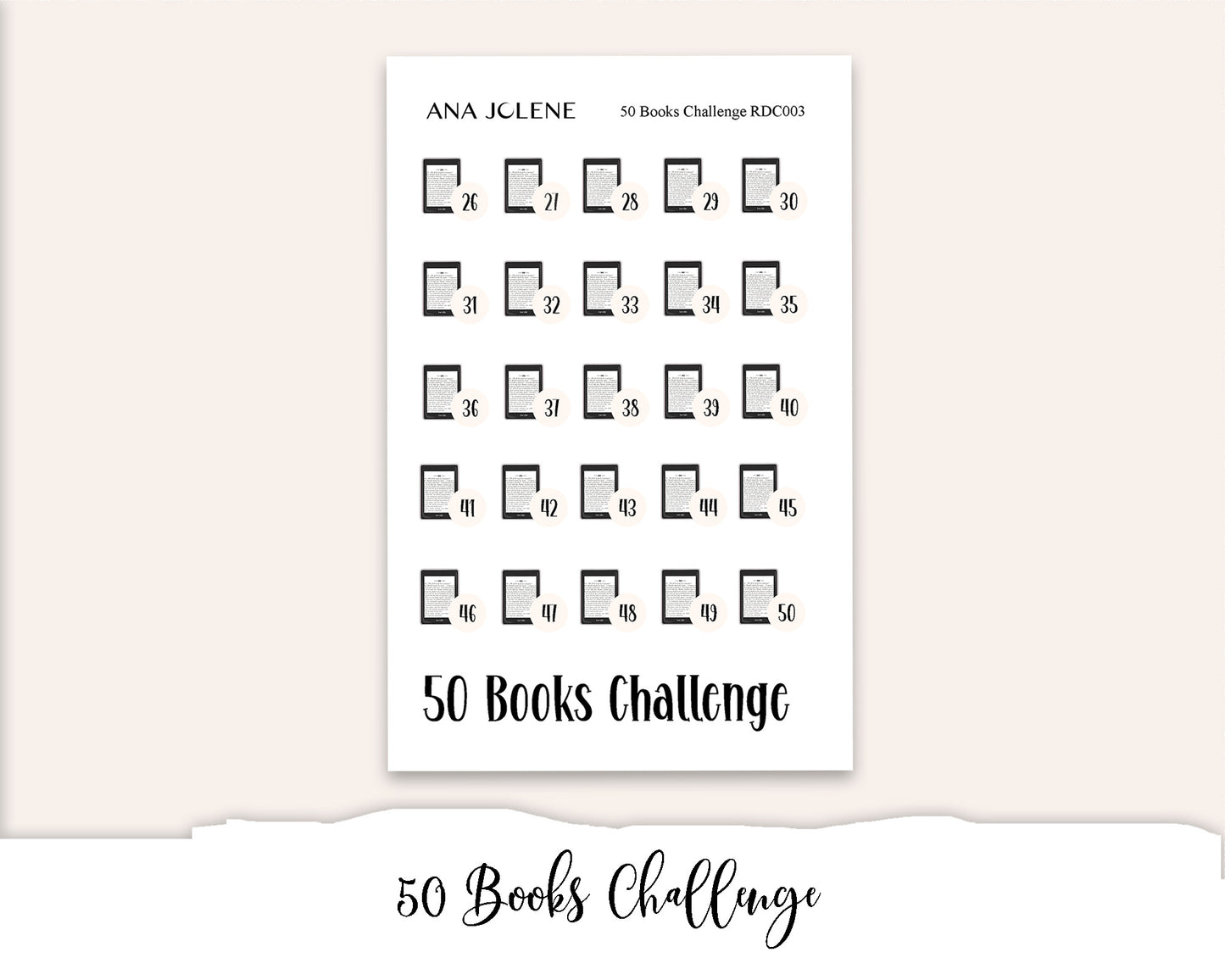 26-100 Books Challenge - A5 Reading Journal