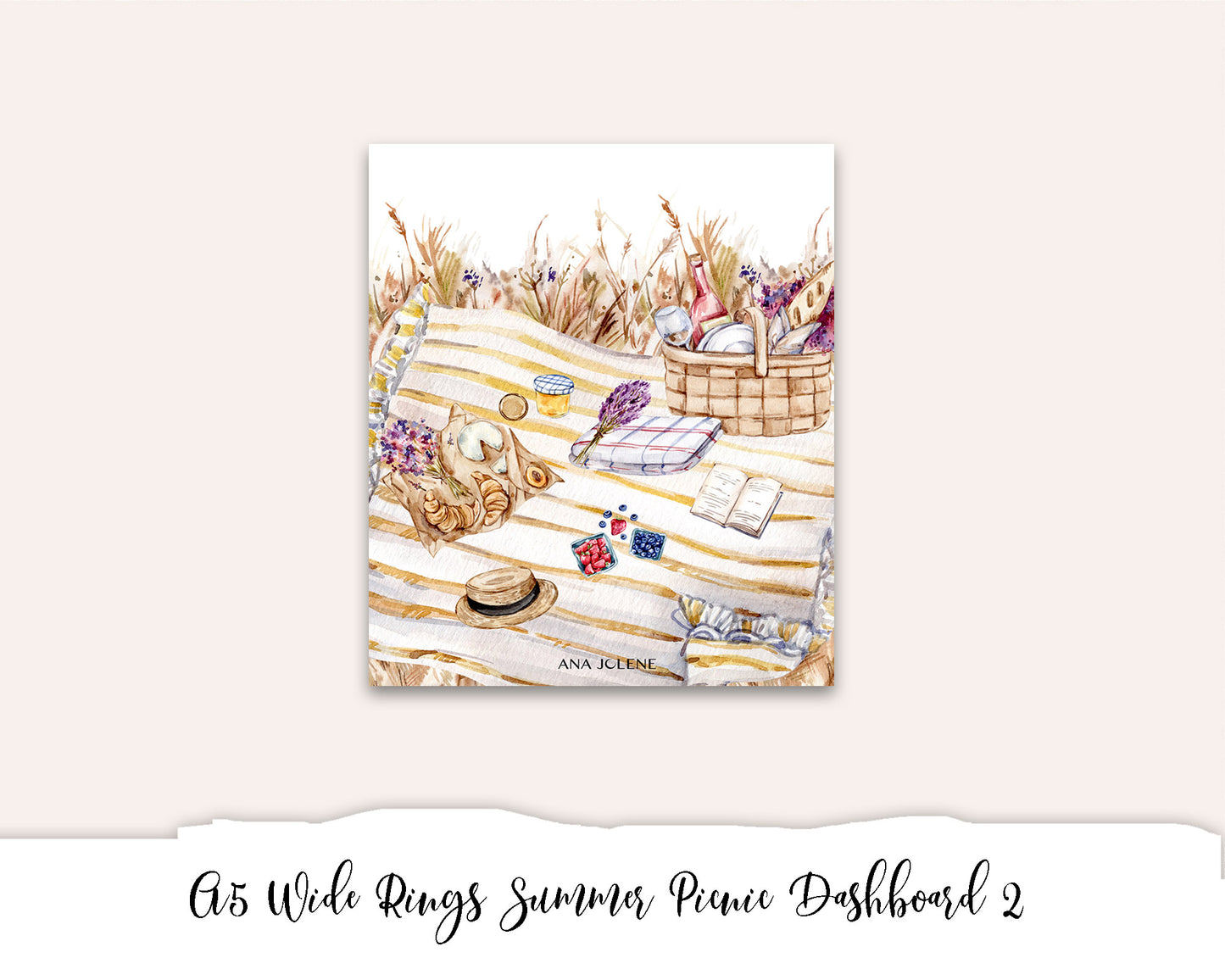 A5 Wide Rings Summer Picnic Dashboard 2 Printable