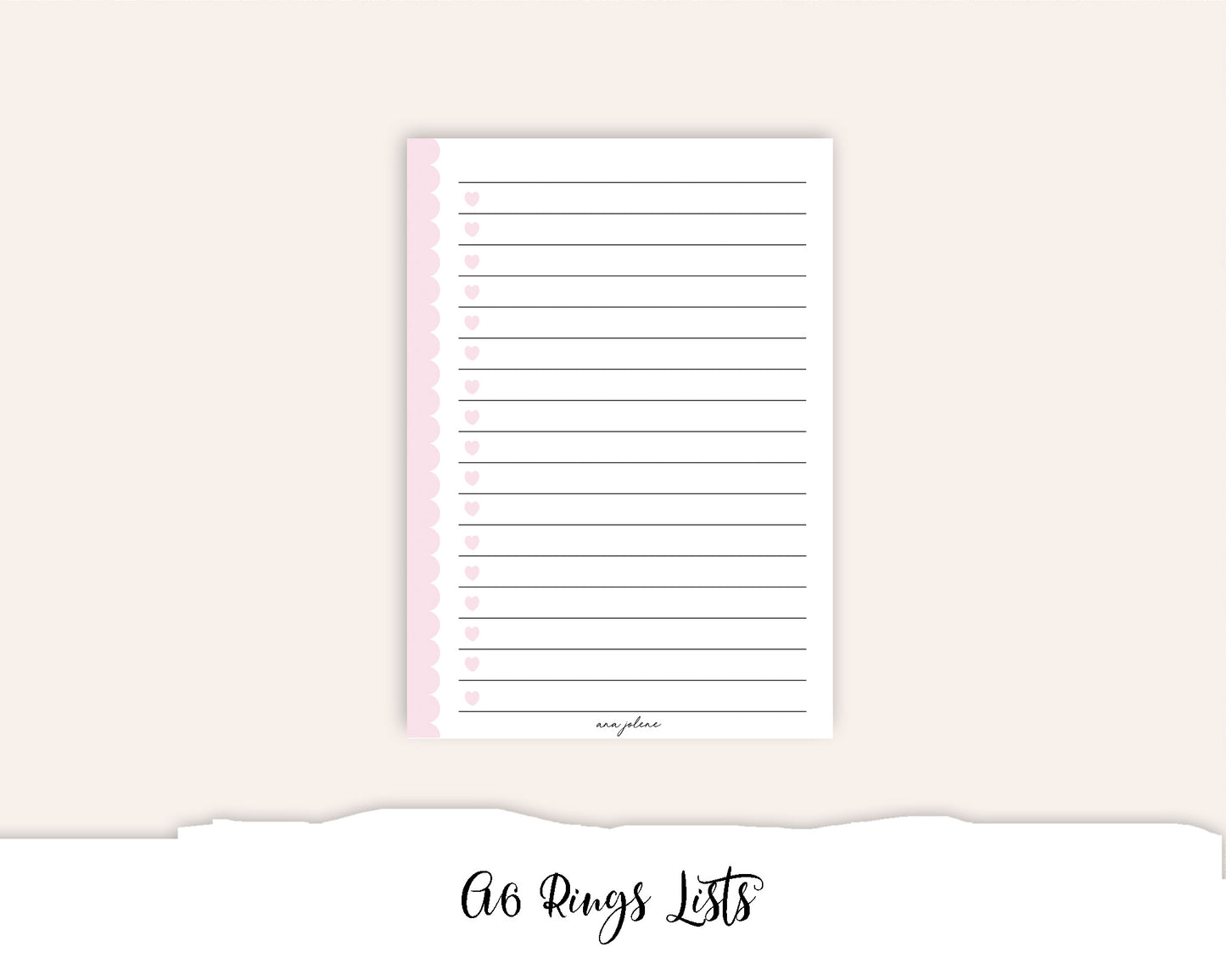 A6 Rings To Do Lists Printable