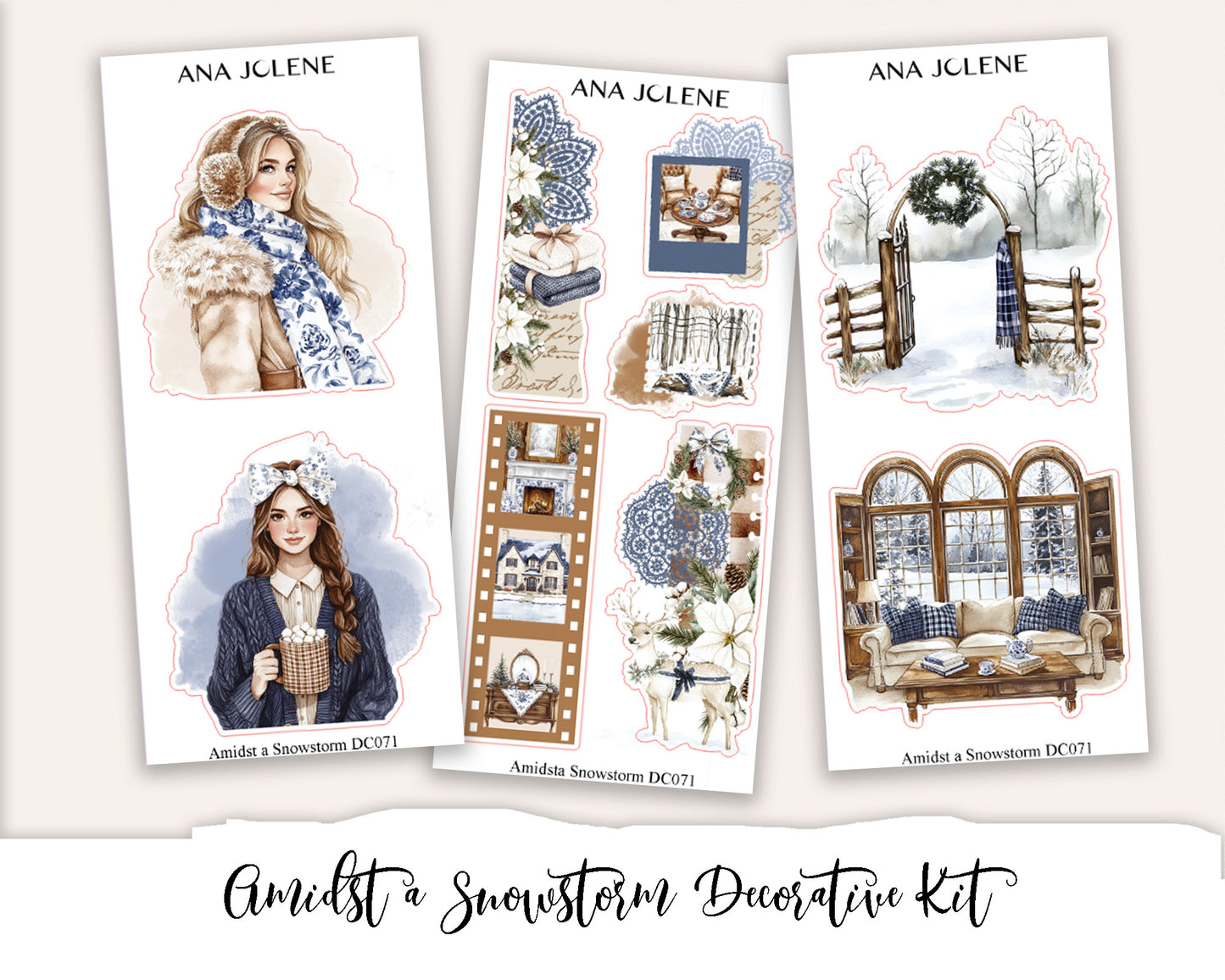 AMIDST A SNOWSTORM Decorative Planner Sticker Kit