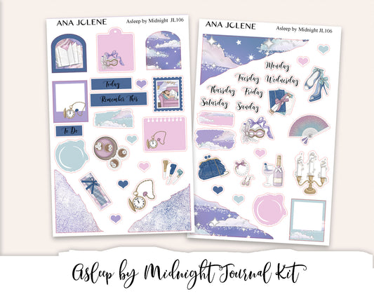 ASLEEP BY MIDNIGHT Mini Journal Sticker Kit
