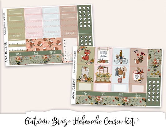 AUTUMN BREEZE Hobonichi Cousin Weekly Planner Sticker Kit
