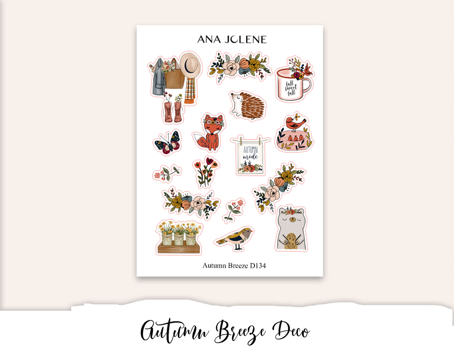 AUTUMN BREEZE Planner Sticker Kit (Vertical Weekly)