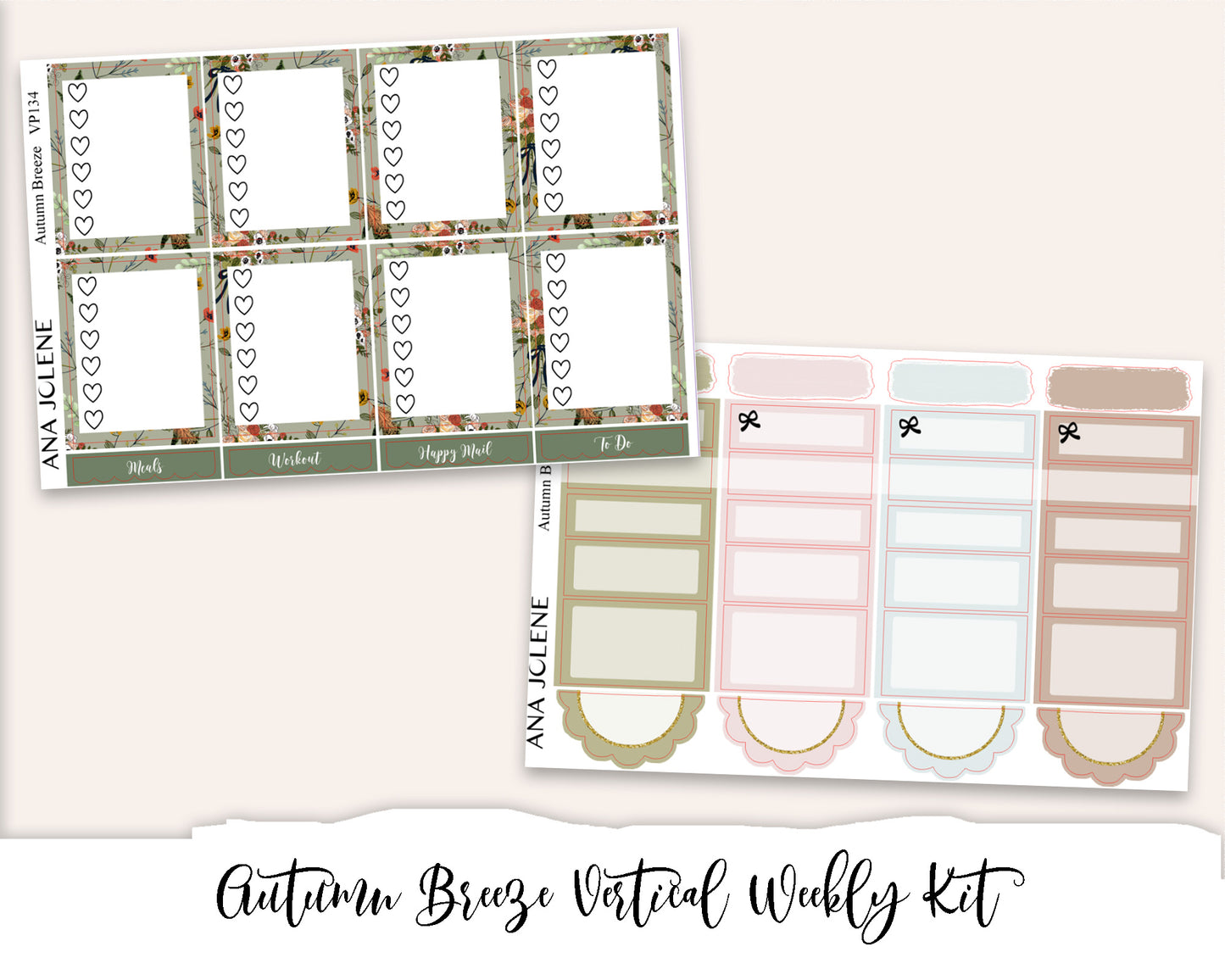 AUTUMN BREEZE Planner Sticker Kit (Vertical Weekly)