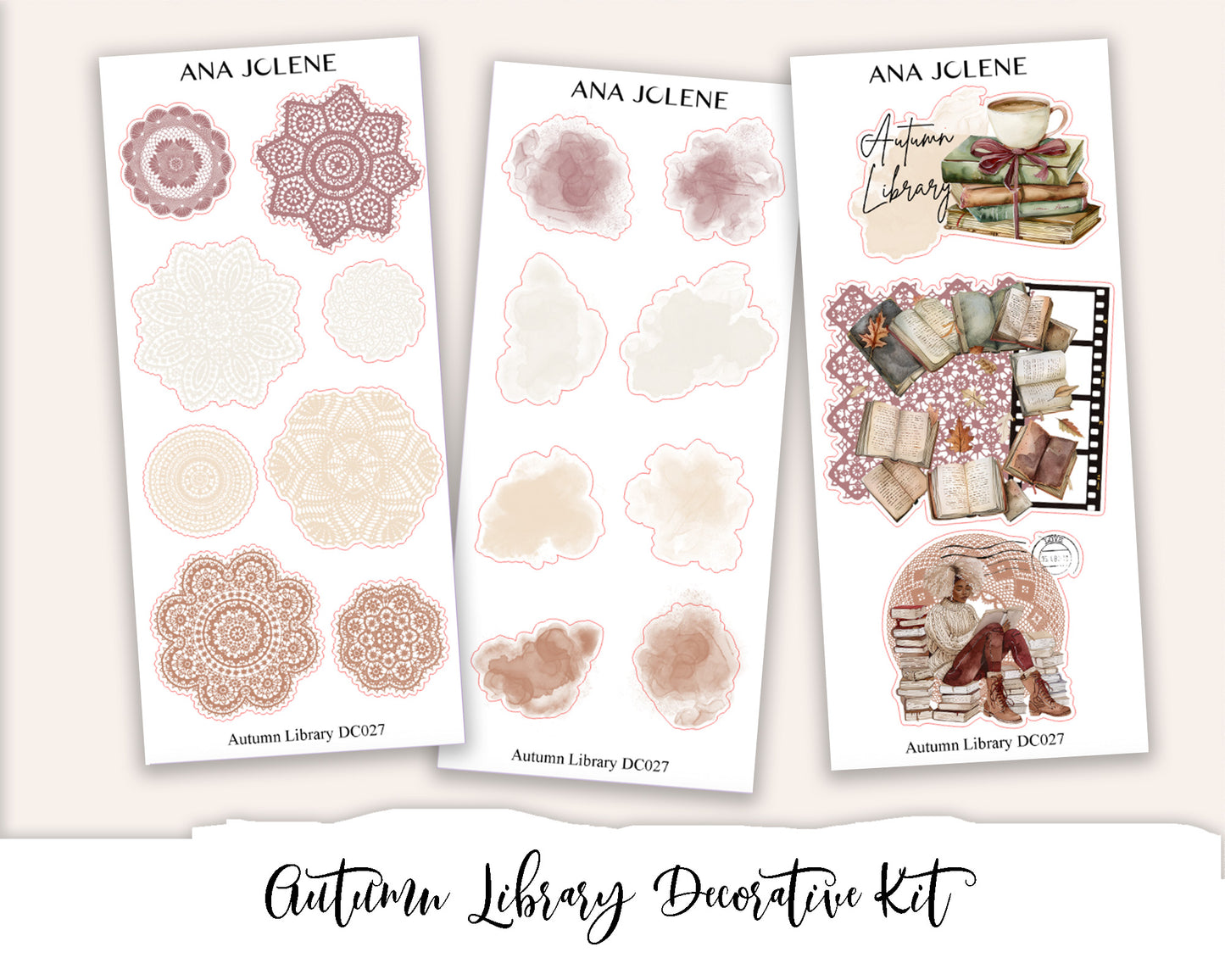 AUTUMN LIBRARY Decorative Planner Sticker Kit