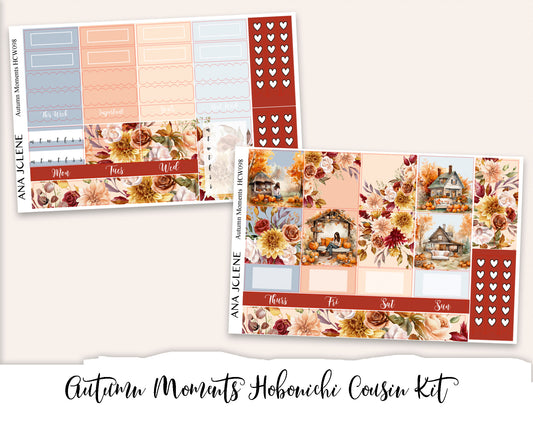 AUTUMN MOMENTS Hobonichi Cousin Weekly Planner Sticker Kit
