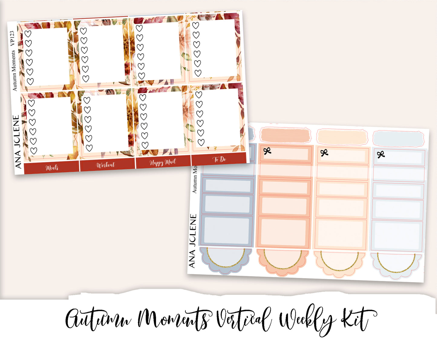 AUTUMN MOMENTS Planner Sticker Kit (Vertical Weekly)