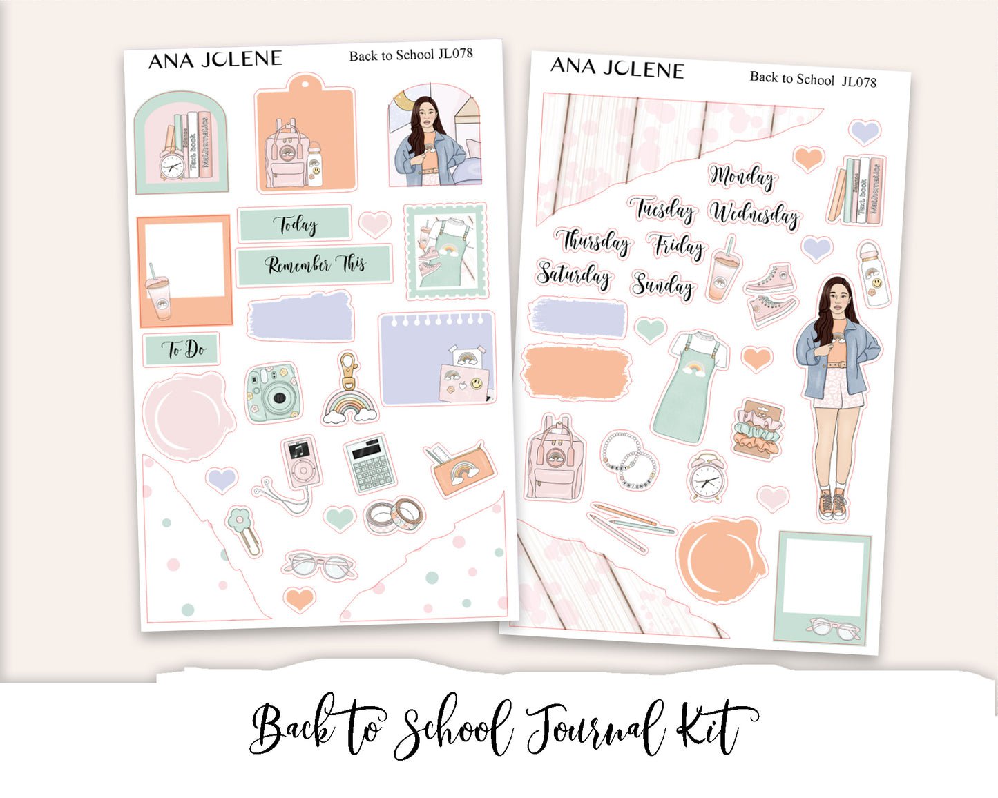 BACK TO SCHOOL Mini Journal Sticker Kit