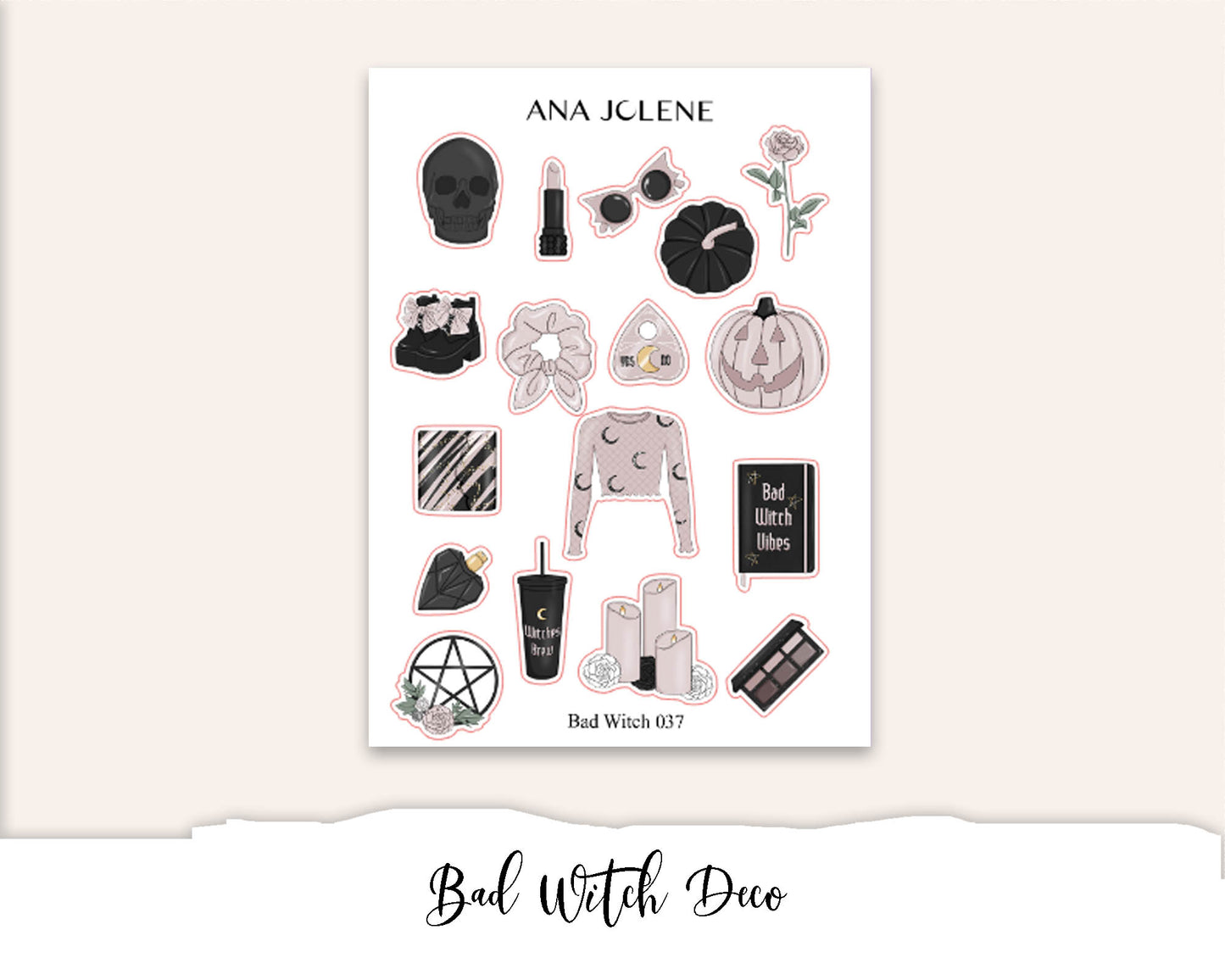 BAD WITCH Mini Journal Sticker Kit