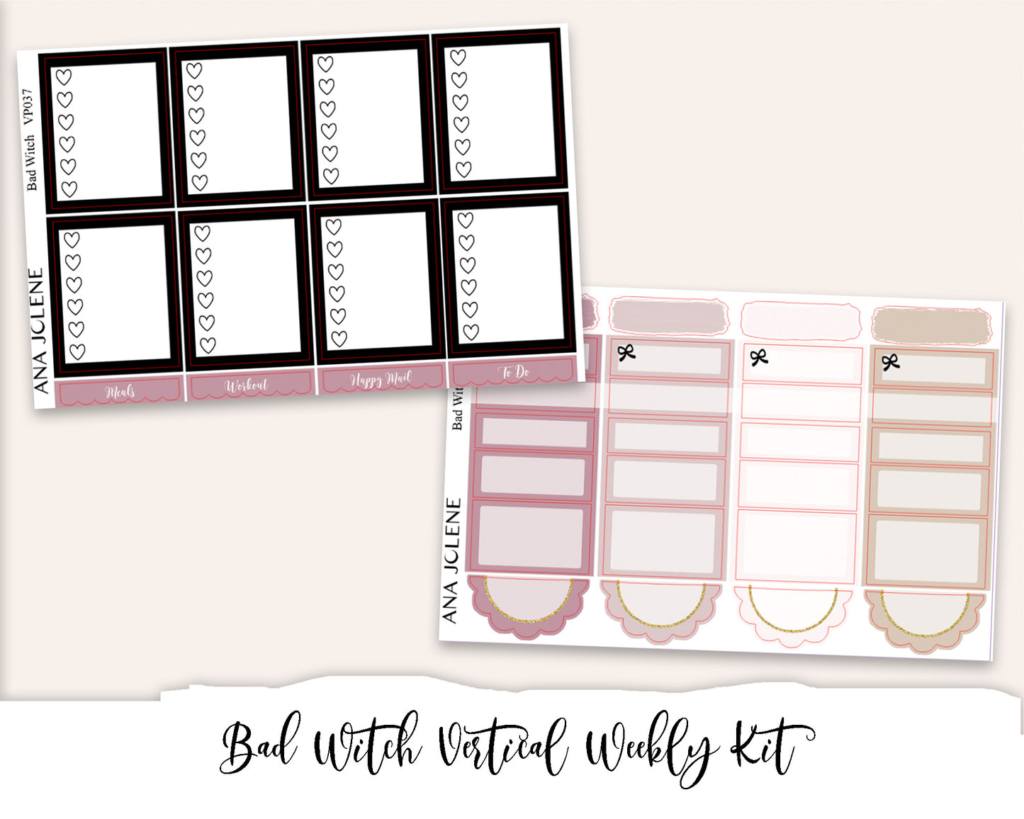 BAD WITCH Planner Sticker Kit (Vertical Weekly)