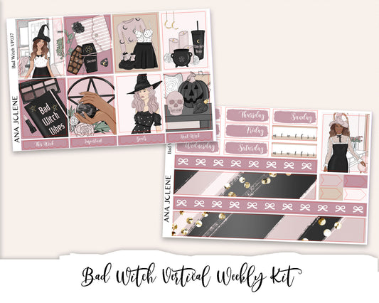 BAD WITCH Planner Sticker Kit (Vertical Weekly)