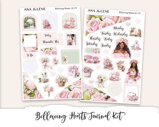 BILLOWING HEARTS Mini Journal Sticker Kit