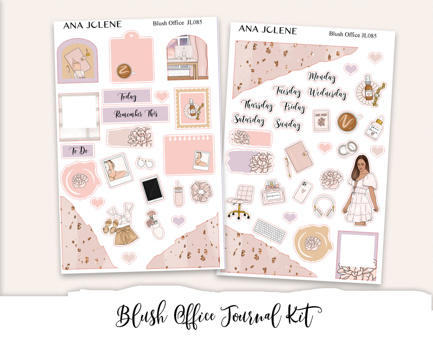 BLUSH OFFICE Mini Journal Sticker Kit