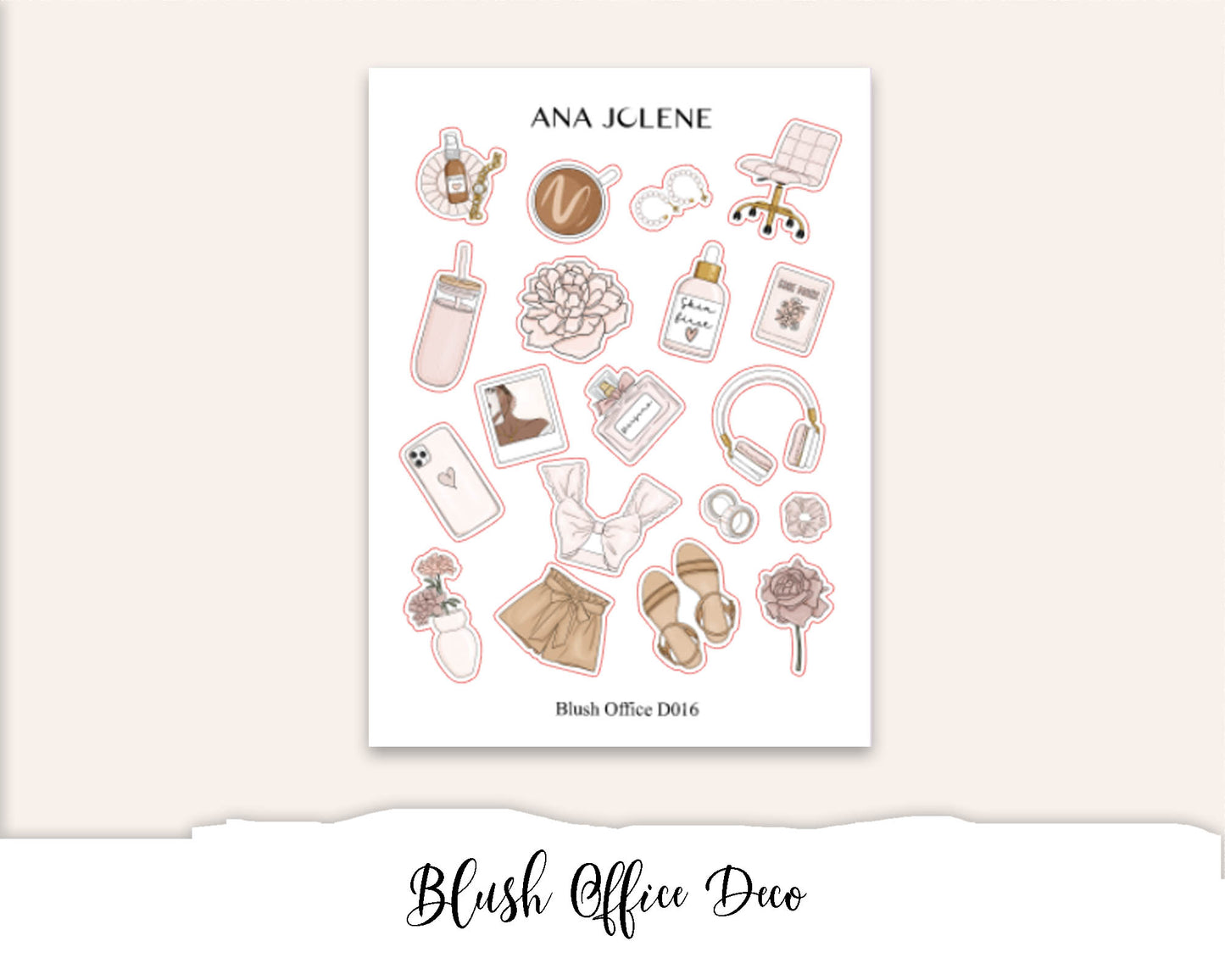 BLUSH OFFICE Hobonichi Cousin Weekly Planner Sticker Kit
