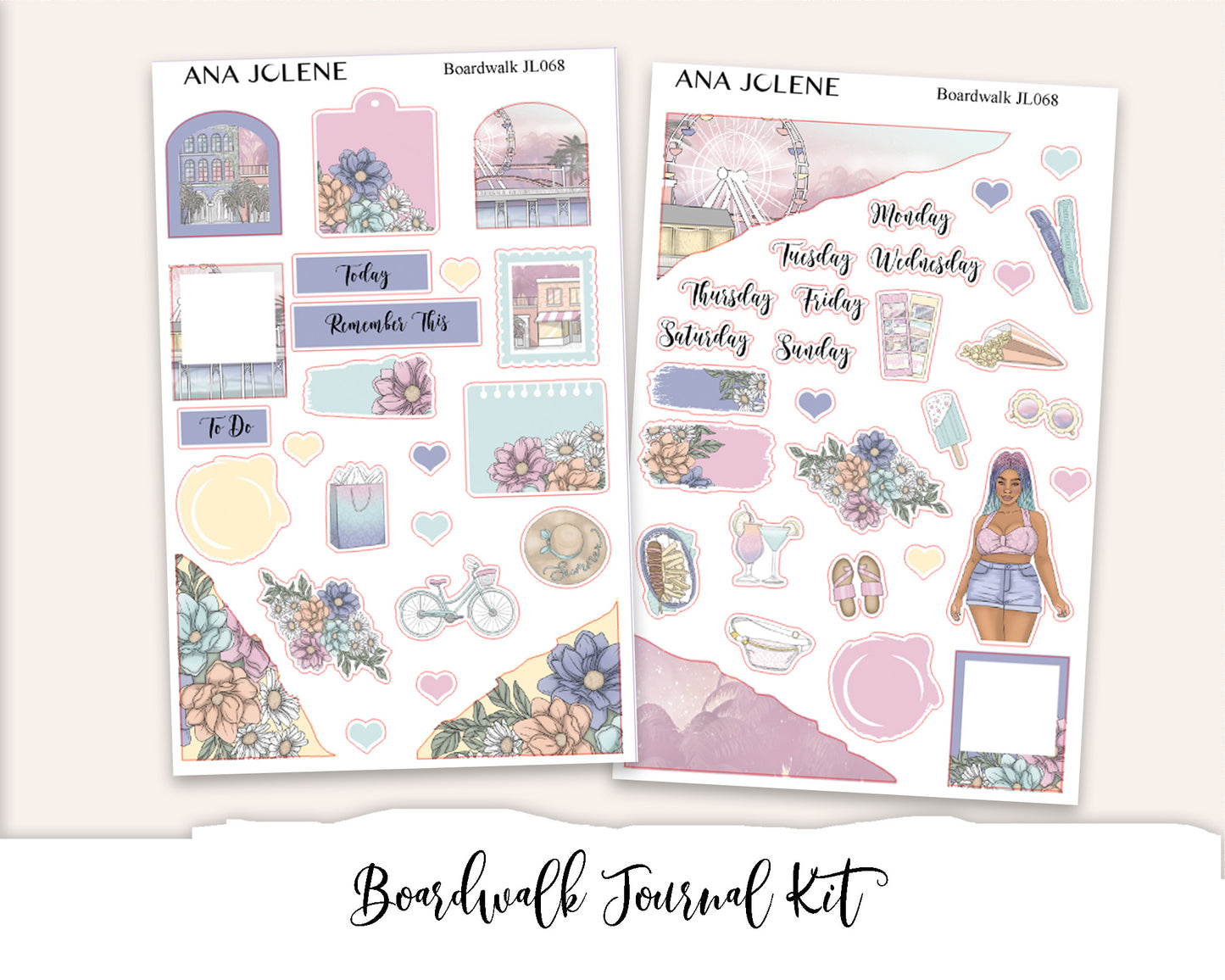 BOARDWALK Mini Journal Sticker Kit