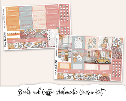 BOOKS AND COFFEE Hobonichi Cousin Weekly Planner Sticker Kit