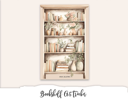 Bookshelf Tracker Full Page Sticker - A5 Reading Journal