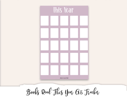 Books Read This Year Tracker Full Page Sticker - A5 Reading Journal