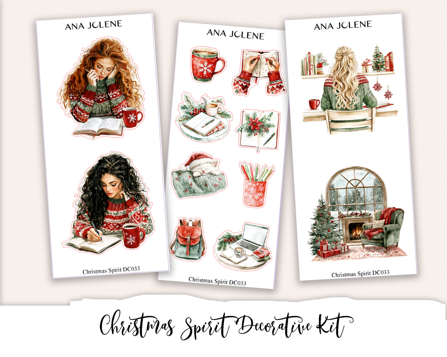 CHRISTMAS SPIRIT Decorative Planner Sticker Kit