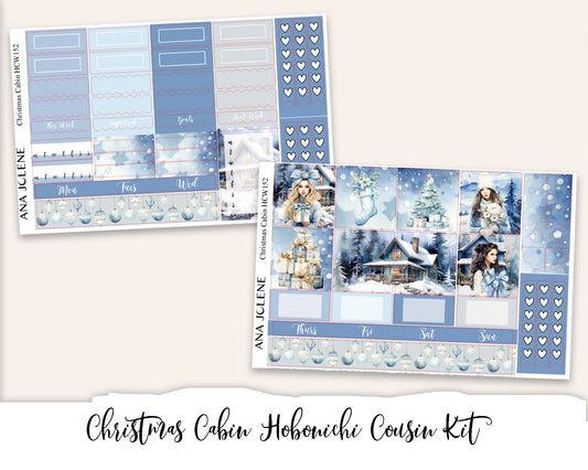 CHRISTMAS CABIN Hobonichi Cousin Weekly Planner Sticker Kit