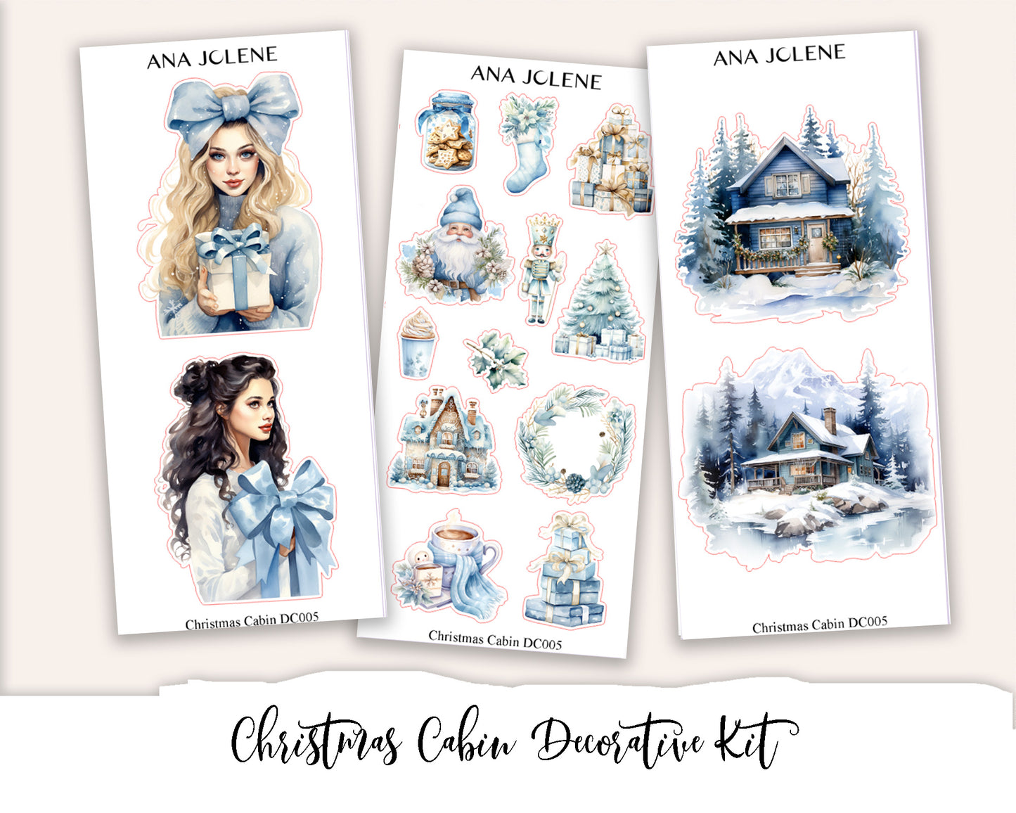 CHRISTMAS CABIN Decorative Planner Sticker Kit