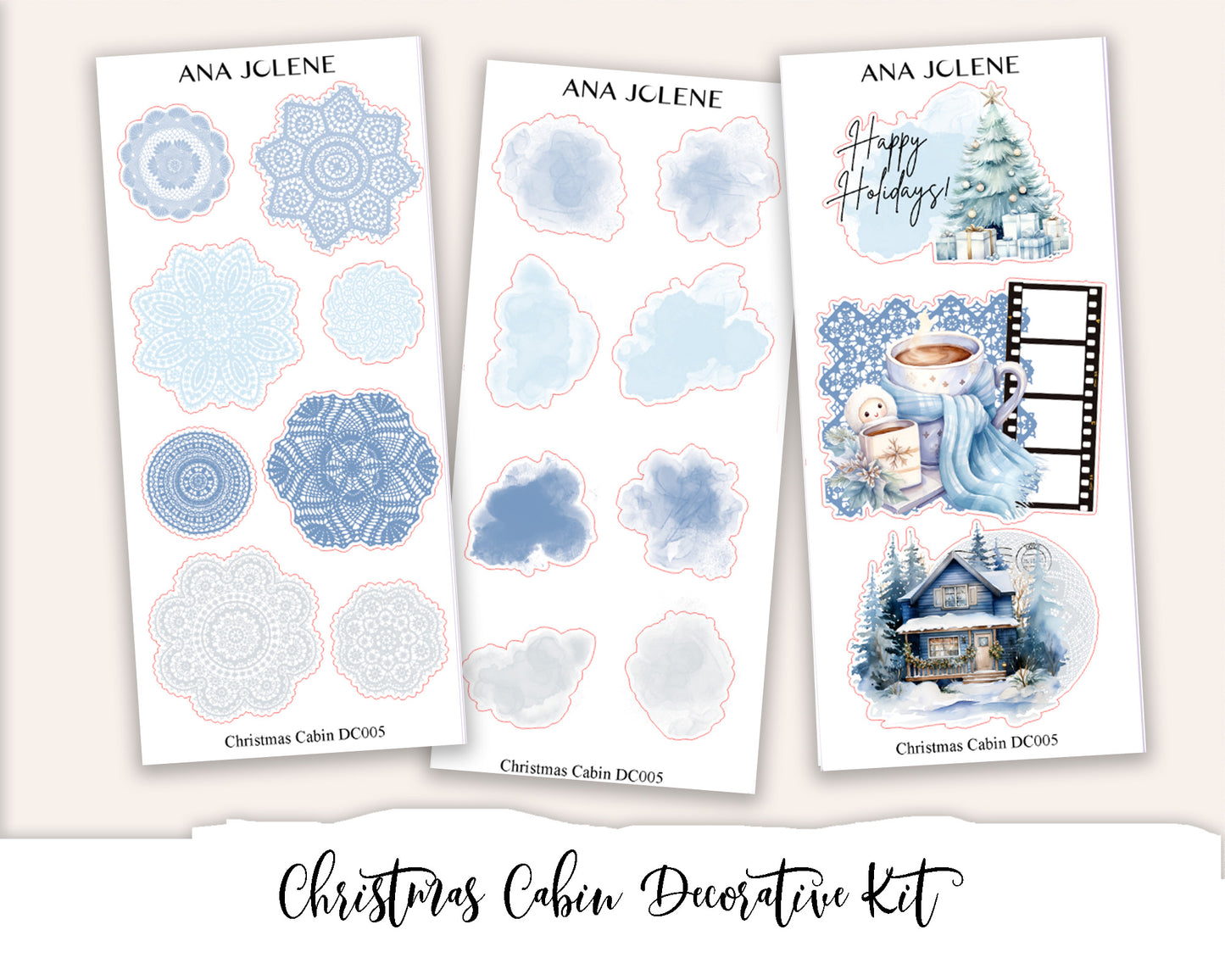 CHRISTMAS CABIN Decorative Planner Sticker Kit