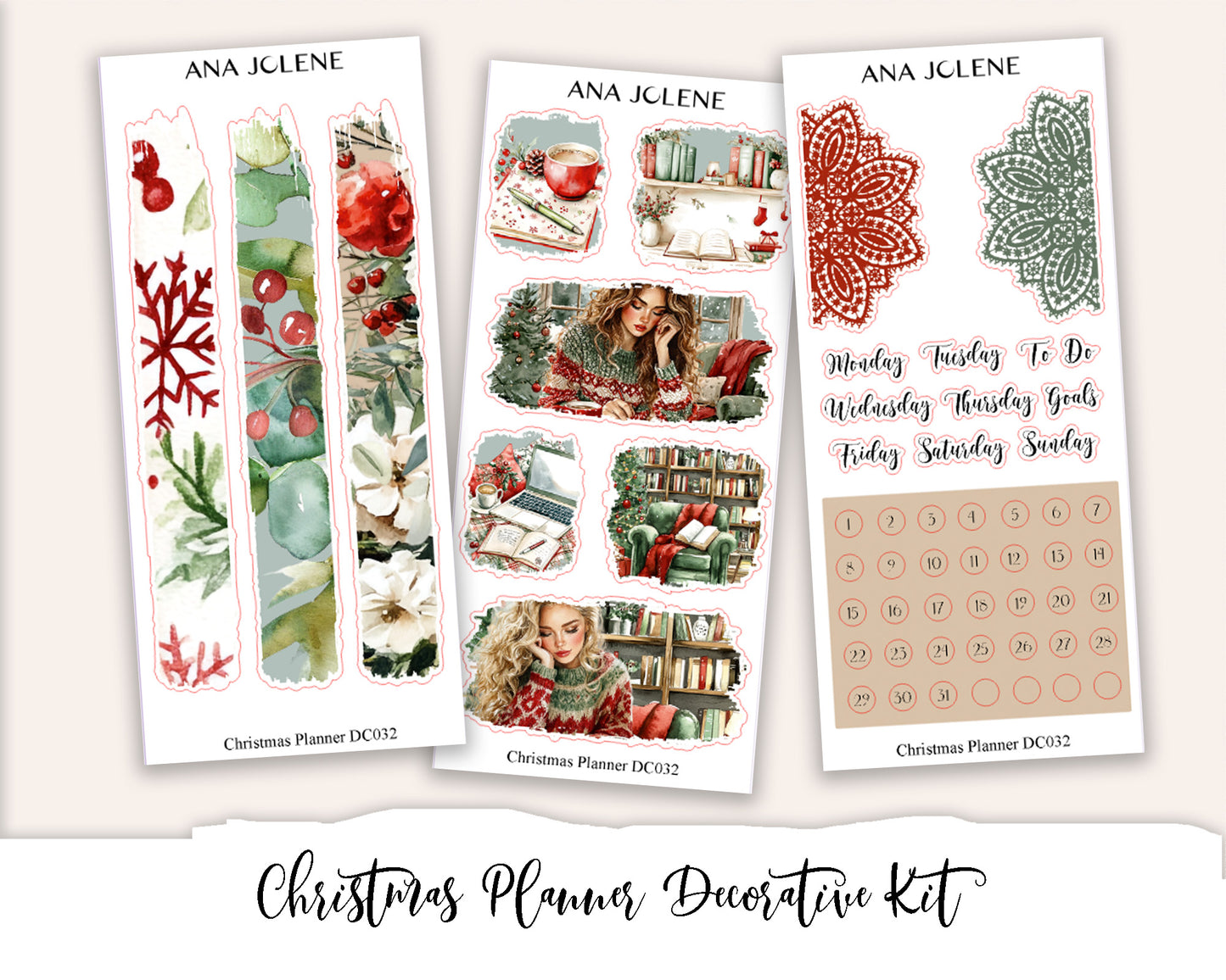 CHRISTMAS PLANNER Decorative Planner Sticker Kit
