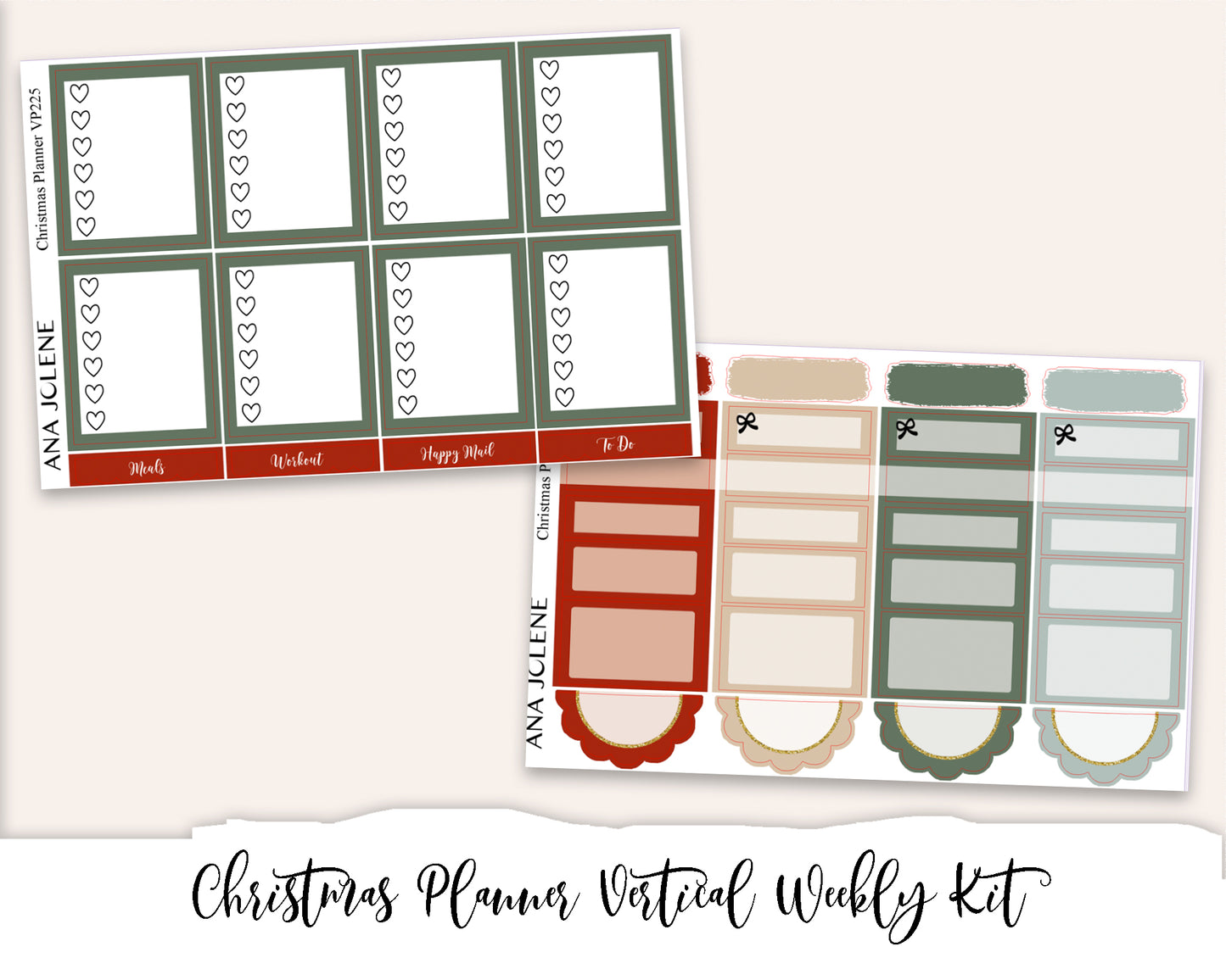 CHRISTMAS PLANNER Planner Sticker Kit (Vertical Weekly)