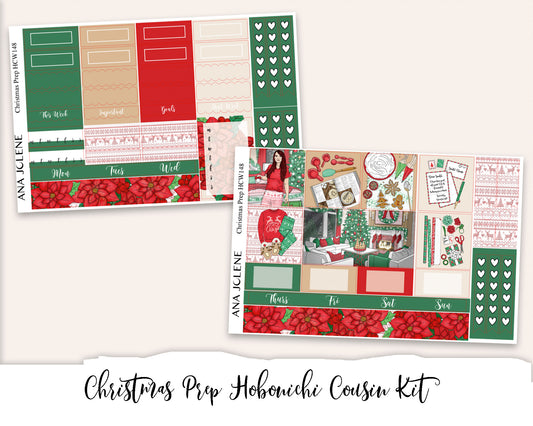 CHRISTMAS PREP Hobonichi Cousin Weekly Planner Sticker Kit
