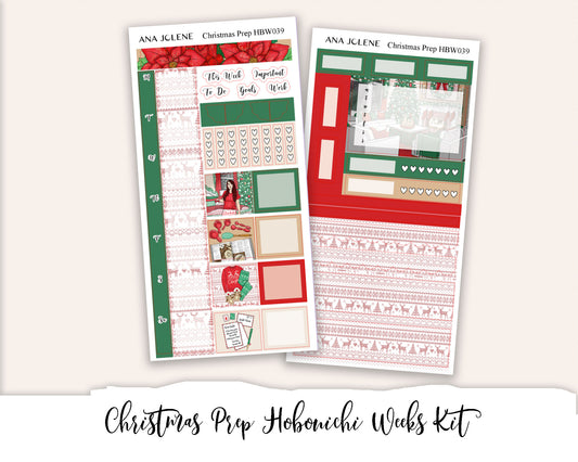 CHRISTMAS PREP Hobonichi Weeks Planner Sticker Kit
