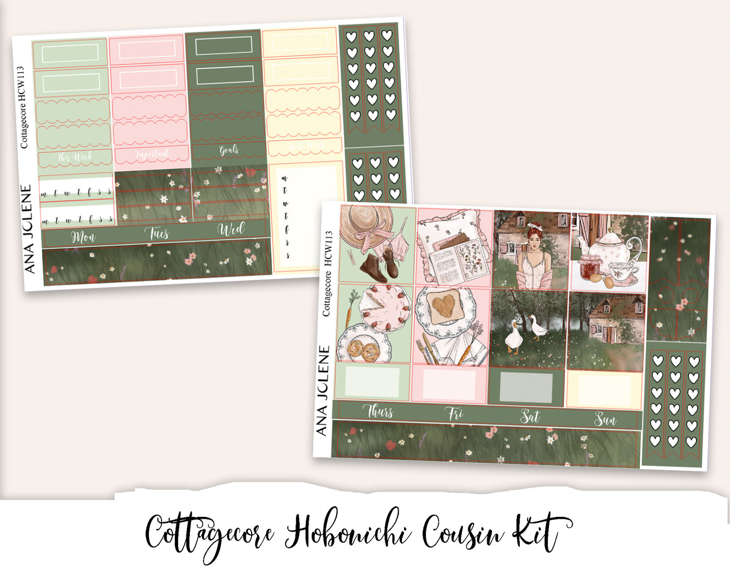 Hobonichi Cousin Sticker Kits