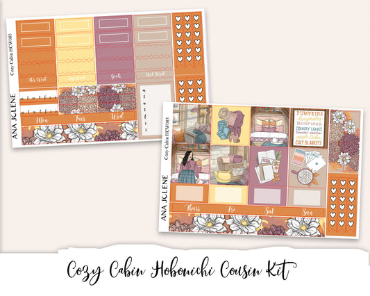 COZY CABIN Hobonichi Cousin Weekly Planner Sticker Kit