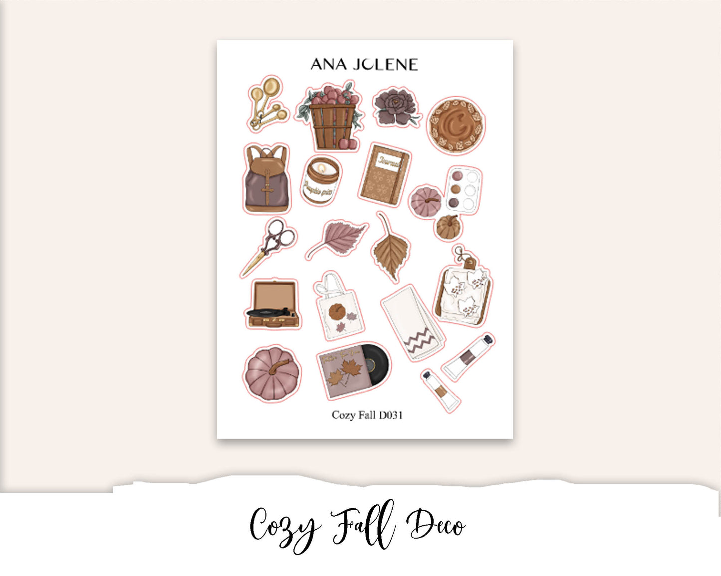 COZY FALL Planner Sticker Kit (Vertical Weekly)