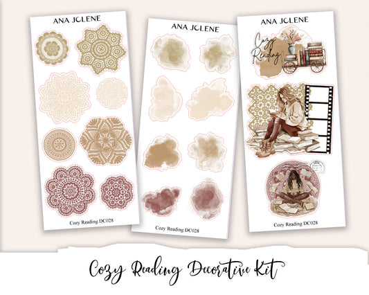 COZY READING Decorative Planner Sticker Kit