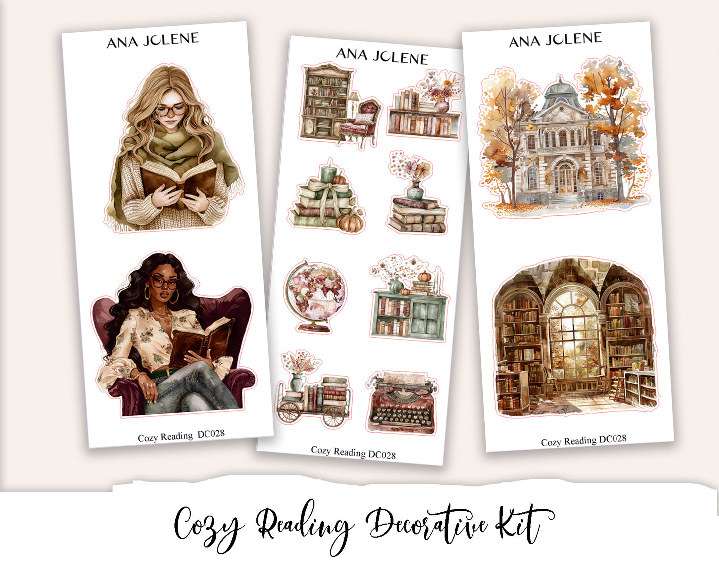COZY READING Decorative Planner Sticker Kit