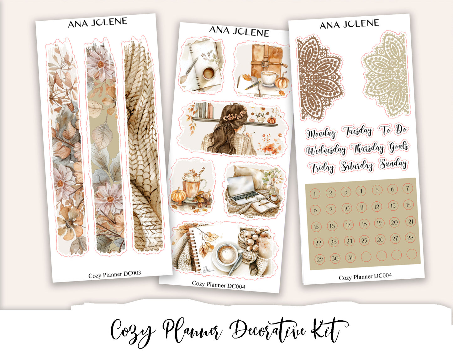 COZY PLANNER Decorative Planner Sticker Kit