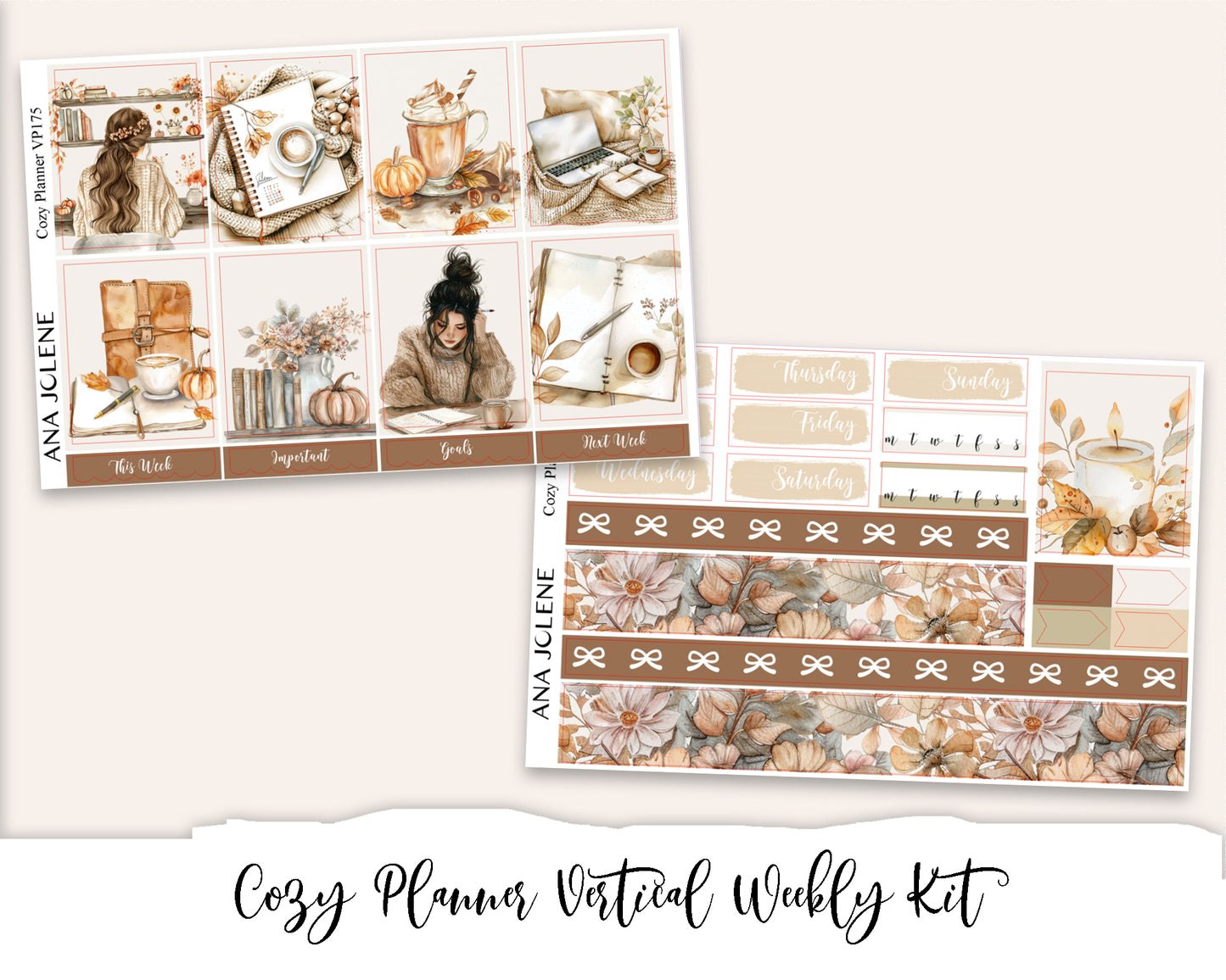 COZY PLANNER Planner Sticker Kit (Vertical Weekly)