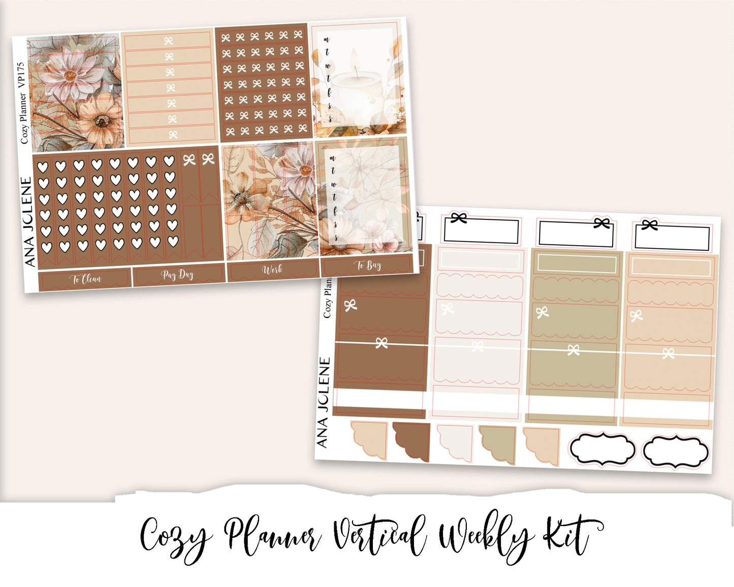 COZY PLANNER Planner Sticker Kit (Vertical Weekly)