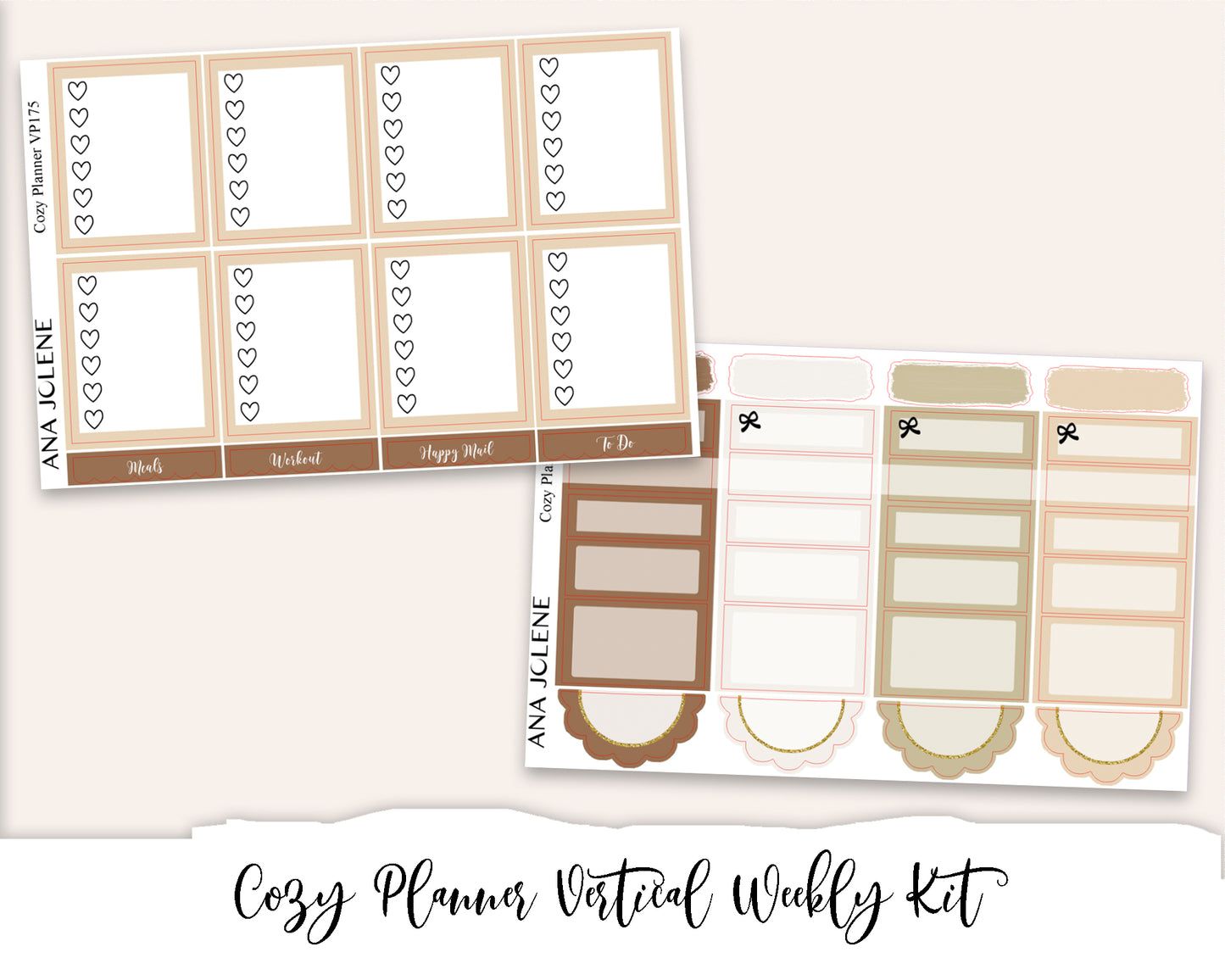 COZY PLANNER Planner Sticker Kit (Vertical Weekly)