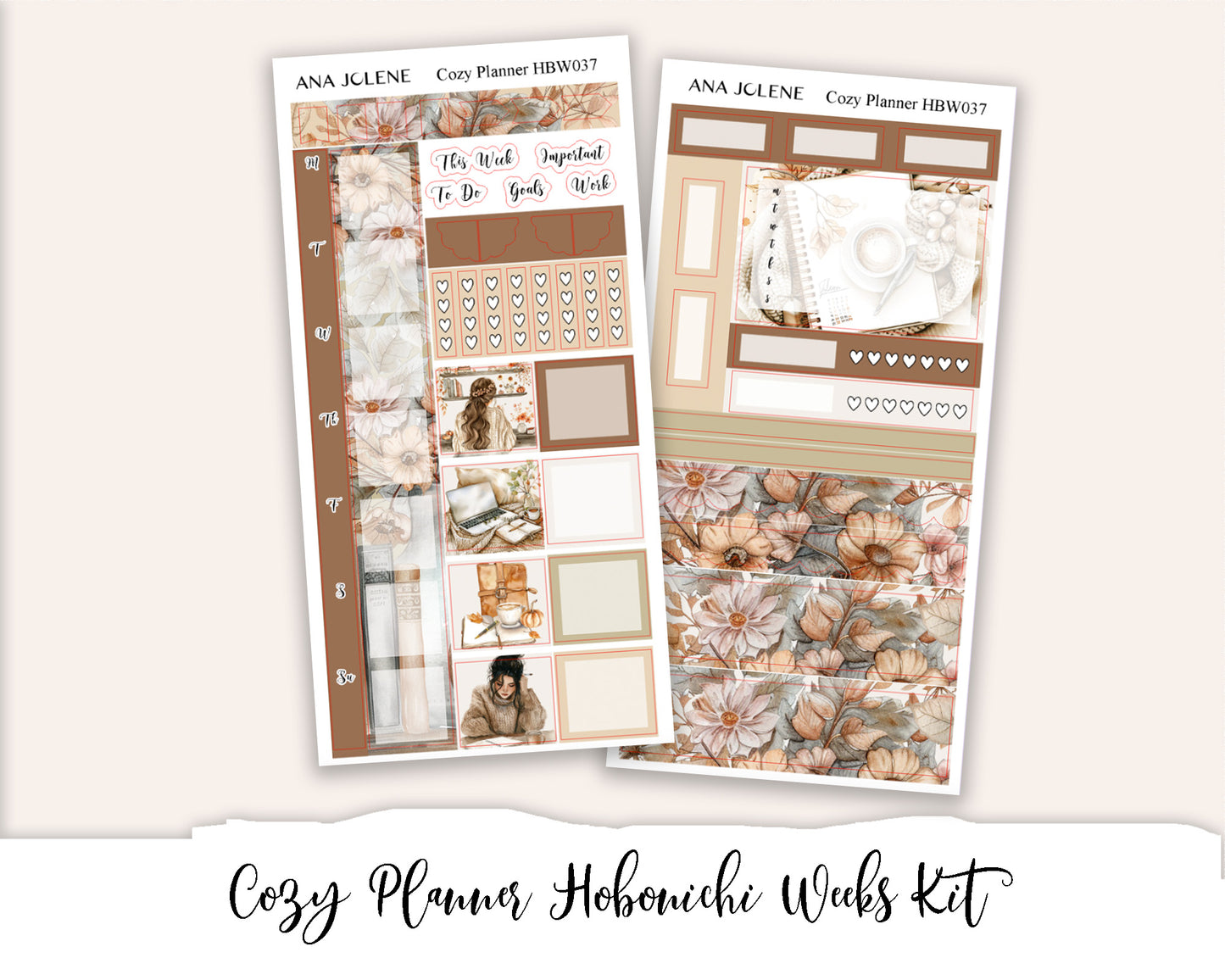 COZY PLANNER Hobonichi Weeks Planner Sticker Kit