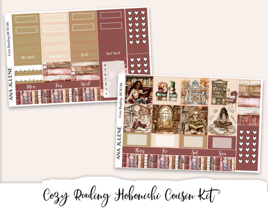 COZY READING Hobonichi Cousin Weekly Planner Sticker Kit