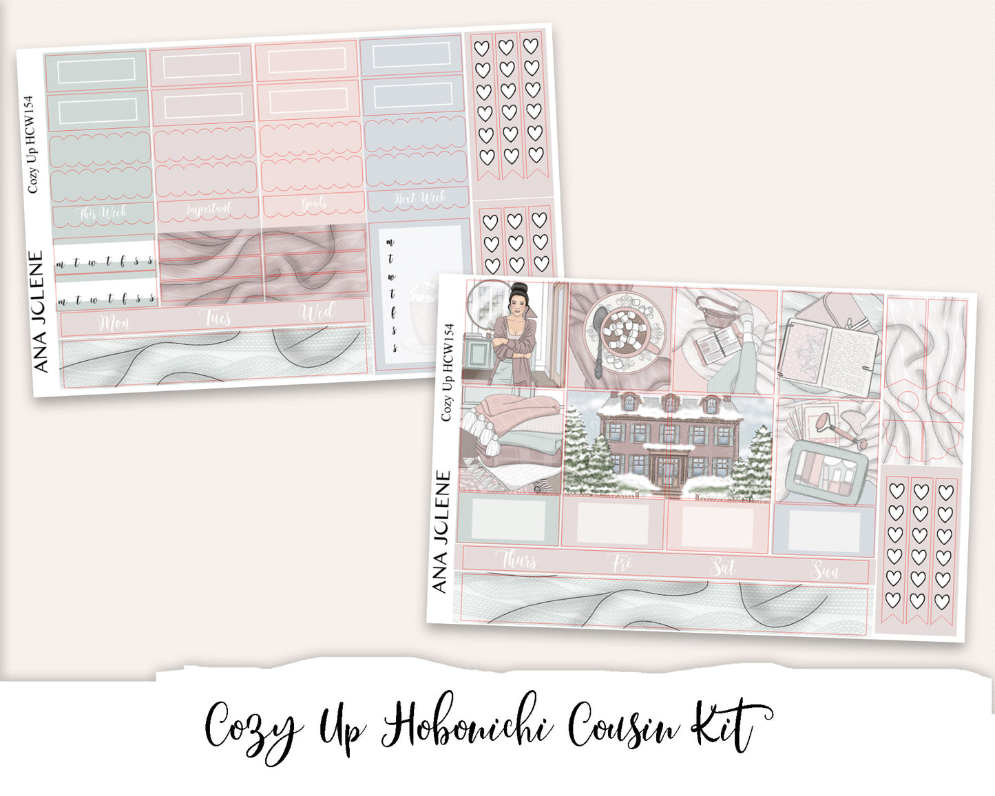 COZY UP Hobonichi Cousin Weekly Planner Sticker Kit