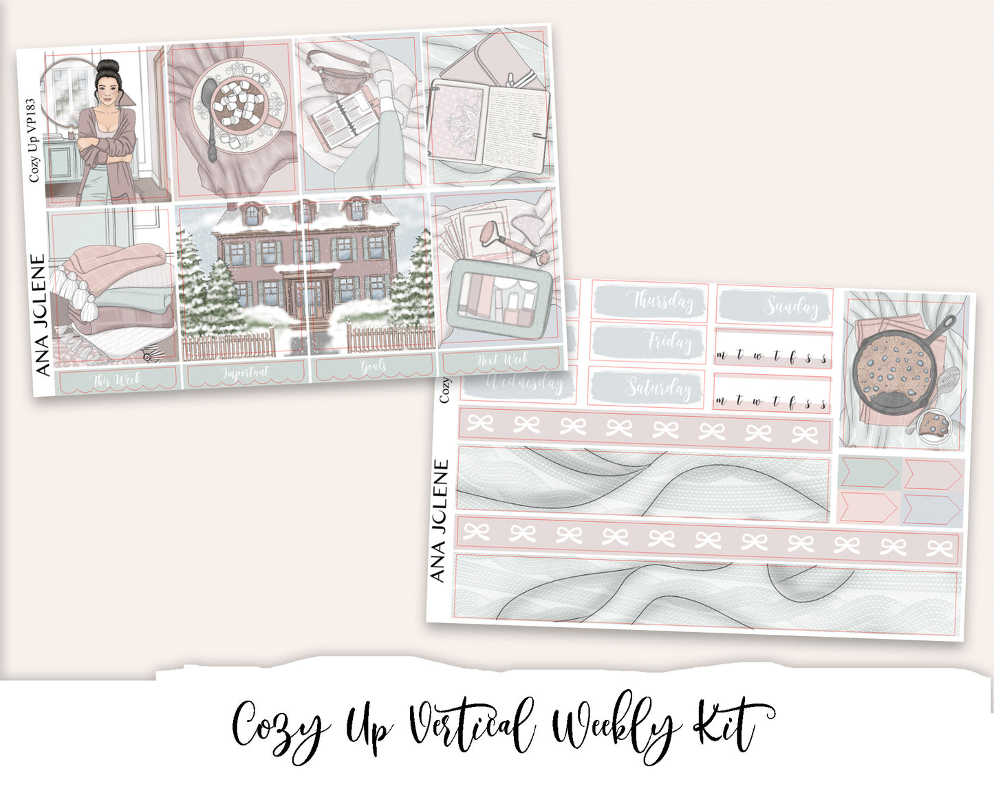 COZY UP Planner Sticker Kit (Vertical Weekly)