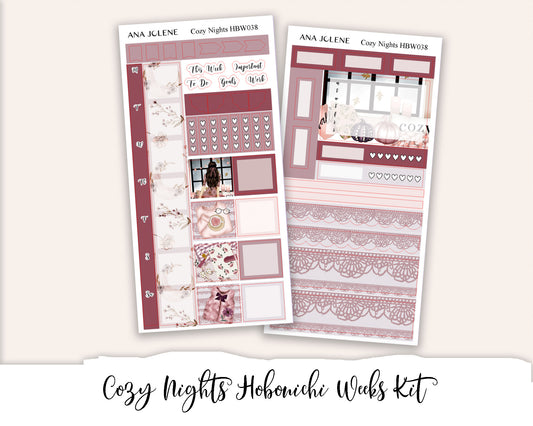 COZY NIGHTS Hobonichi Weeks Planner Sticker Kit