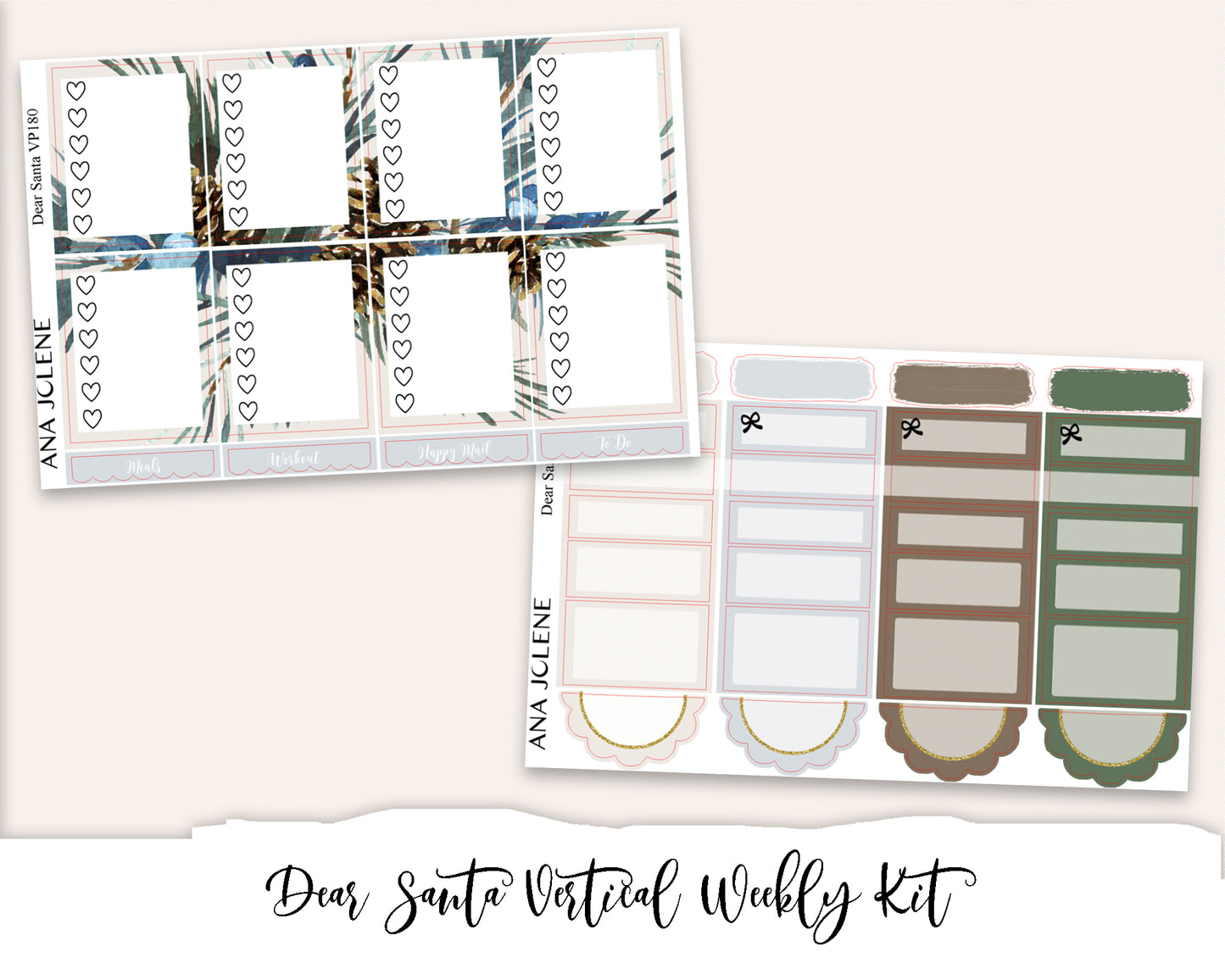 DEAR SANTA Planner Sticker Kit (Vertical Weekly)