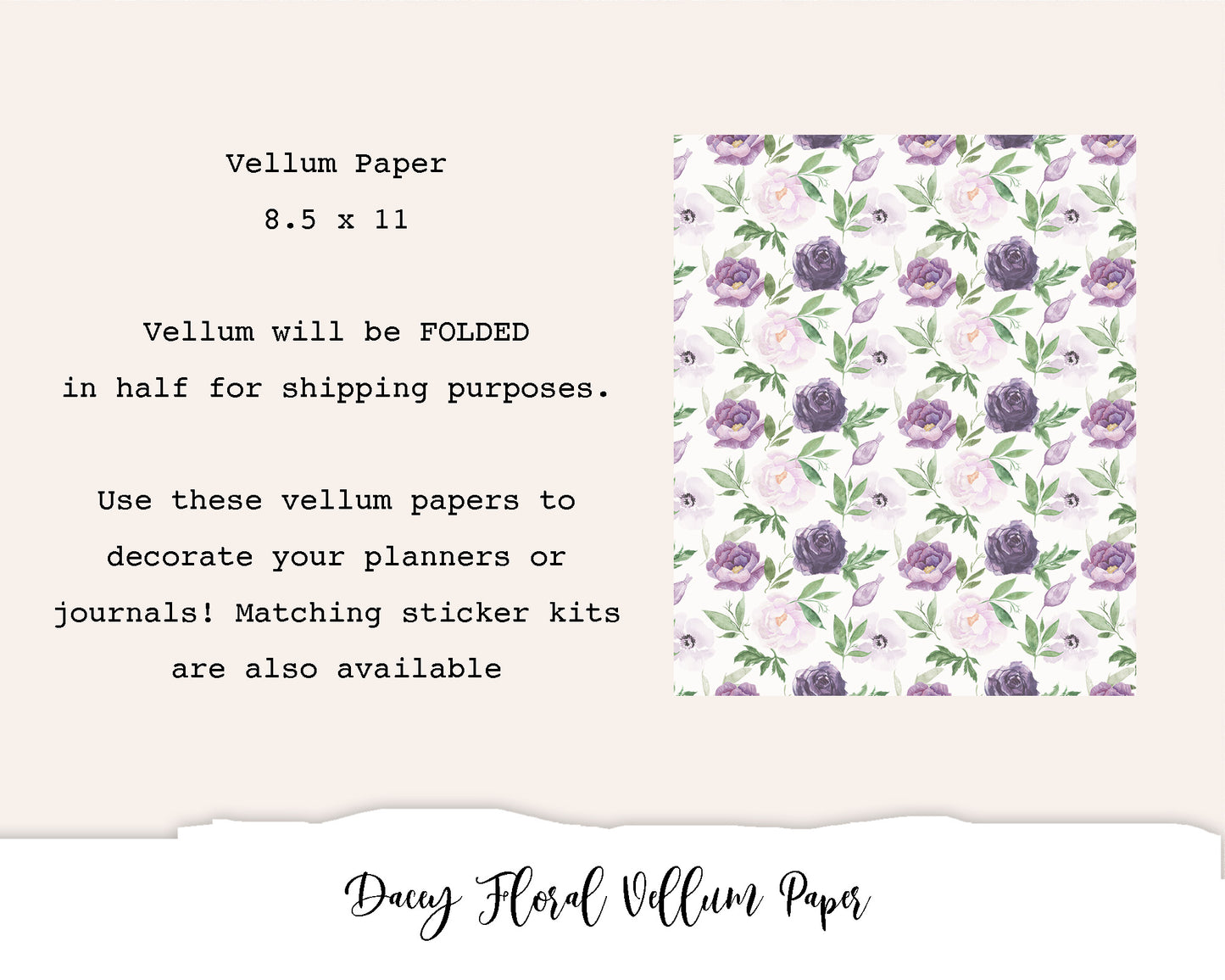 Dacey Floral Vellum Paper