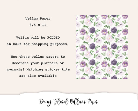 Dacey Floral Vellum Paper