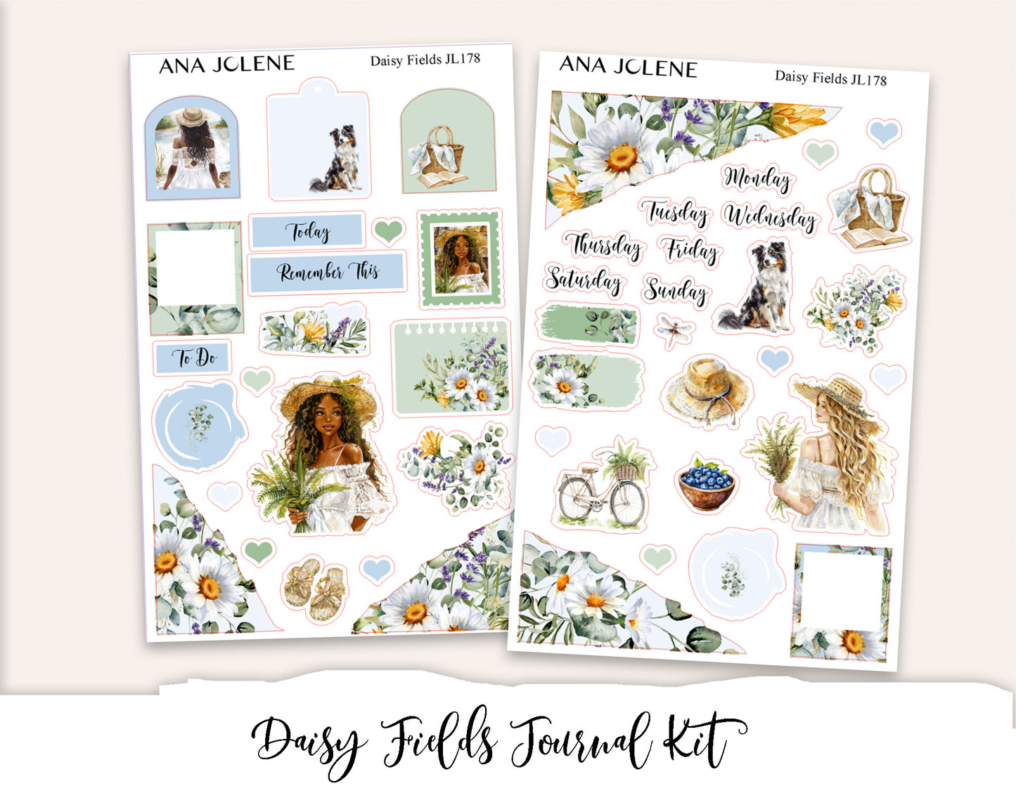 DAISY FIELDS Mini Journal Sticker Kit