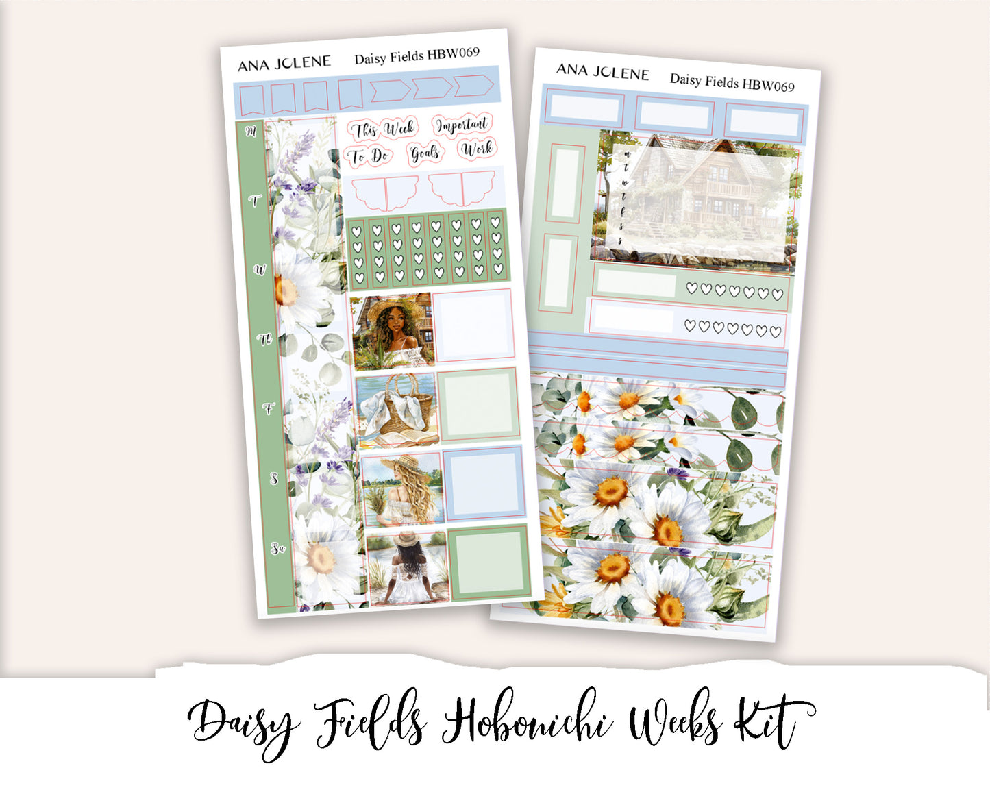 DAISY FIELDS Hobonichi Weeks Planner Sticker Kit